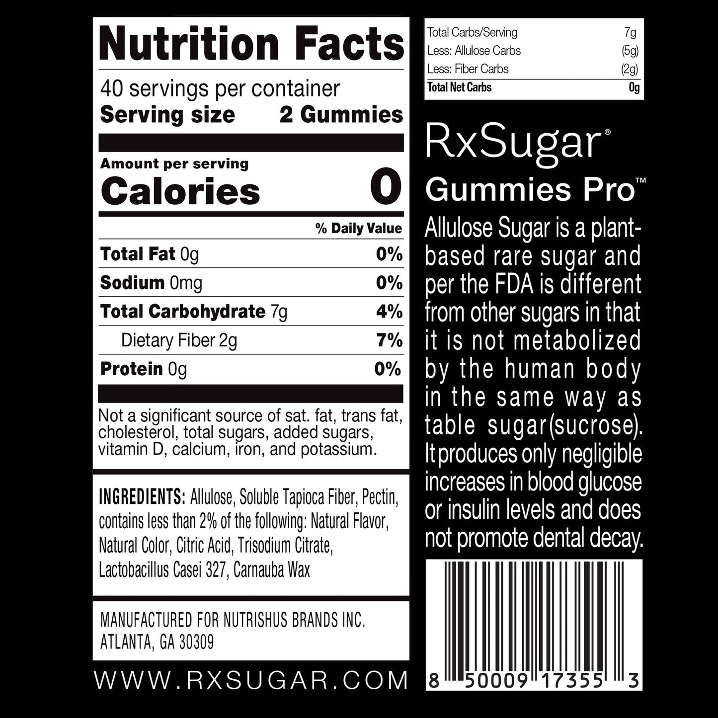 RxSugar Gummies Pro | 2 Bottles | 160 Gummies | 0 Sugar