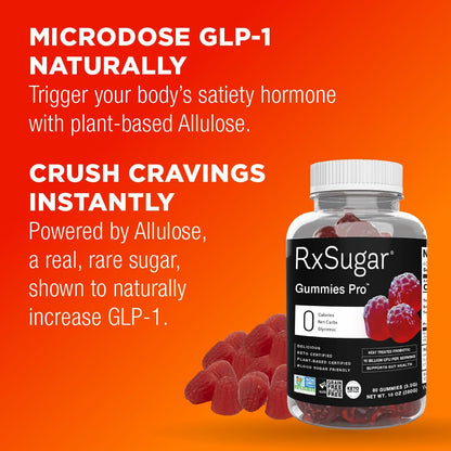 RxSugar Gummies Pro | 2 Bottles | 160 Gummies | 0 Sugar