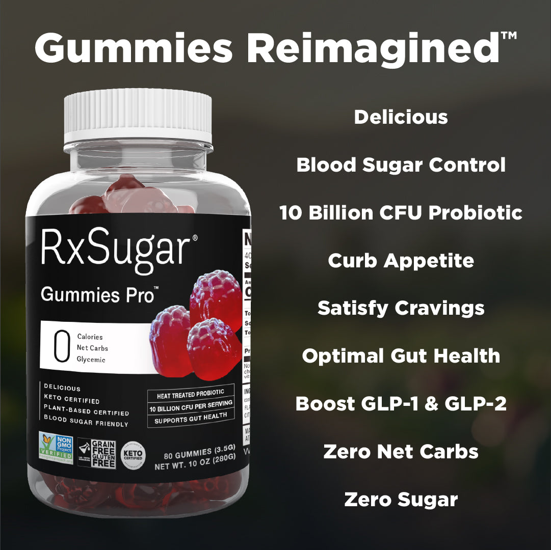 RxSugar Gummies Pro | 2 Bottles | 160 Gummies | 0 Sugar