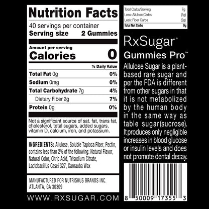 RxSugar Gummies Pro | 2 Bottles | 160 Gummies | 0 Sugar